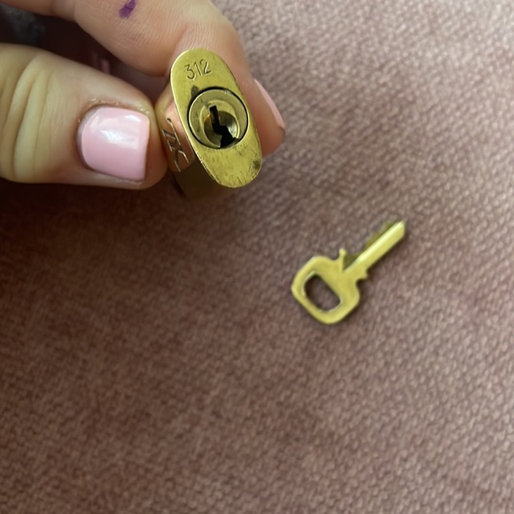 Authentic Louis Vuitton Vintage Padlock Lock & Key Set Brass With Key #312 - Picture 6 of 6
